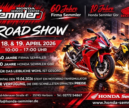 Motorrad Termin HONDA Roadshow 2026