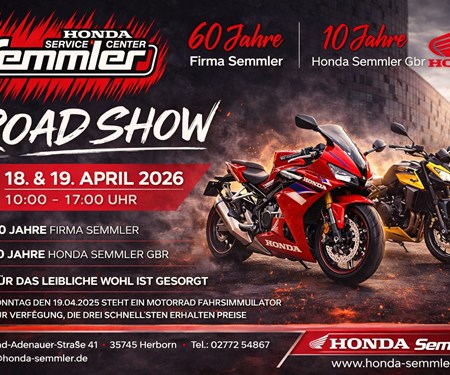 Motorrad Termin HONDA Roadshow 2026