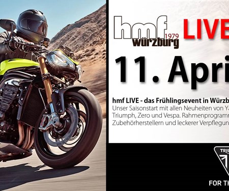 Motorrad Termin hmf LIVE Triumph Saisonstart