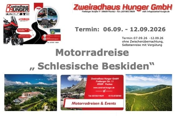 Motorradreise „Schlesische Beskiden“