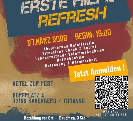 Erste Hilfe Refresh mit Kurvenscout am Samerberg