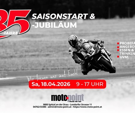 Motorrad Termin Saisonstart 2026 und 35-Jahre Jubiläum 