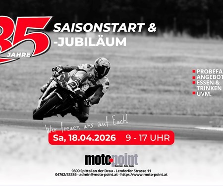 Motorrad Termin Saisonstart 2026 und 35-Jahre Jubiläum 
