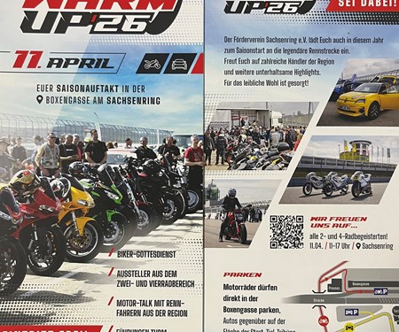 Motorrad Termin Warm Up 2026 - Der Saisonauftakt der Motorradsaison in der Boxengasse auf dem Sachsenring