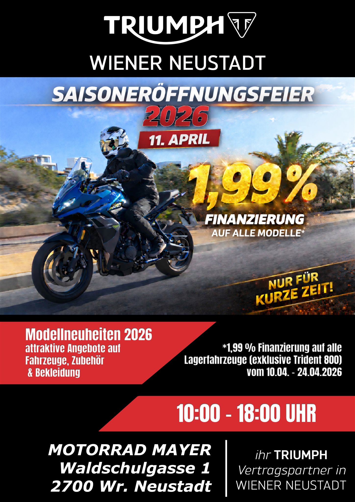 TRIUMPH WIENER NEUSTADT - SAISONERÖFFNUNGSFEIER 2026