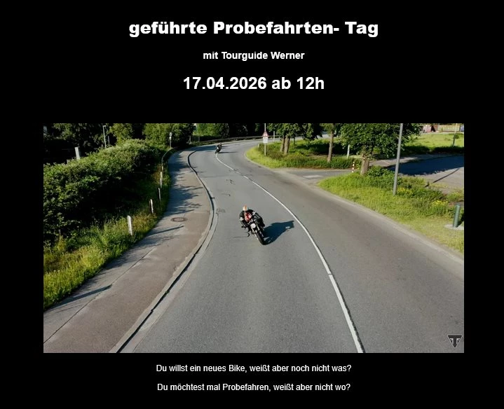 geführte Probefahrten- Tag mit Werner