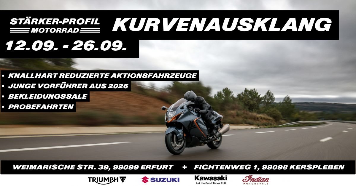 KURVENAUSKLANG BEI STÄRKER-PROFIL MOTORRAD 