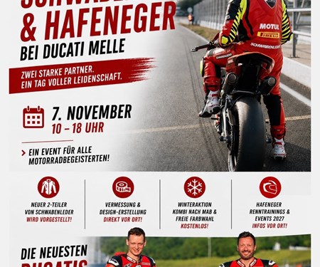 Motorrad Termin Schwabenleder und Hafeneger bei Ducati Melle