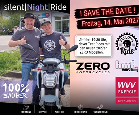 Motorrad Termin Silent|Night|Ride in Würzburg