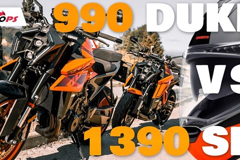 Duell der Herzöge - 1390 SuperDuke vs 990 Duke & Helm-Special - 1000PS Mittagspause LIVE