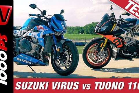 Der Regent unter den Nakedbikes? Suzuki Virus II vs. Aprilia Tuono V4 - Vergleichstest Rennstrecke