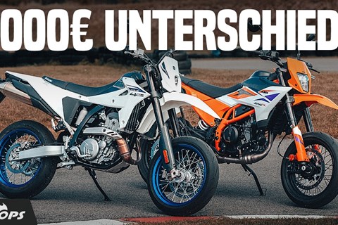 Supermoto Vergleich 2025: KTM 390 SMC R vs. Suzuki DR-Z4SM