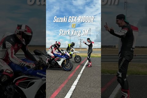 Suzuki gegen Stark, welche ist schneller?! #starkvargsm #suzukigsxr1000r