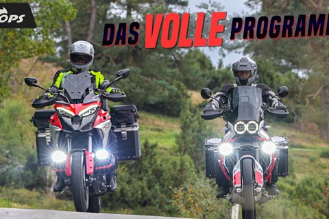 Test & Kaufberatung: Ducati Desert X vs. Multistrada V4 Rally mit Wunderlich-Zubehör verfeinert