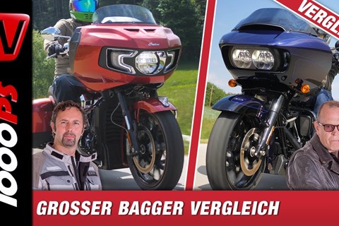 Wer baggert besser? Harley Road Glide vs. Indian Challenger