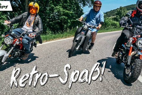 Abgeschnallt seit den 50ern! Monkey - Dax - Super Cub - Hondas A1 Retropalette im Test