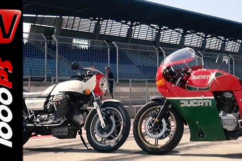Ducati Mike Hailwood Replica vs. Moto Guzzi 850 LeMans | Onboard | Red Bull Ring