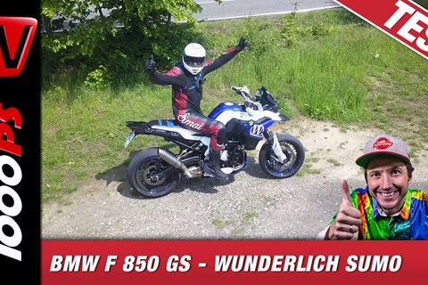 850 ccm SuMo Testfahrt - Wunderlich baut Supermoto Conceptbike auf BMW F 850 GS Basis