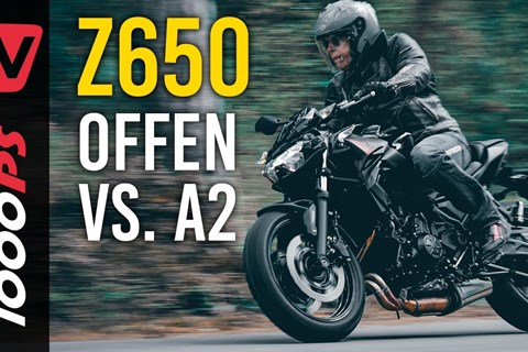 Wie erwachsen ist die 48PS Z650? Vergleich der Kawasaki Z650 A2 gegen die offene Z650