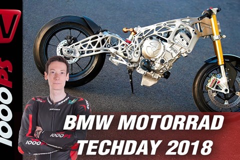 BMW S 1000 RR mit Rahmen aus 3D Drucker! BMW Motorrad Technologie Day 2018