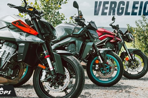 Nakedbike Vergleich 2024: KTM 990 Duke, MT-09, Street Triple RS im Test