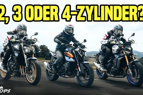 KTM 990 Duke vs. Yamaha MT-09 SP vs. Honda CB1000 Hornet SP – Wieviel Zylinder brauchst Du?