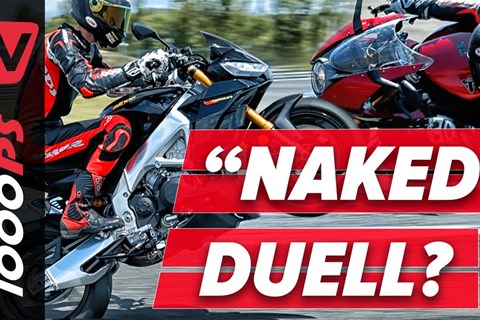 Duell der Nakedbikes mit Verkleidung: Triumph Speed Triple RR vs. Aprilia Tuono V4 Factory