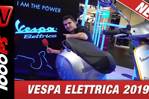 Vespa Elettrica - Leistung, Reichweite und erste Probefahrt auf der EICMA.