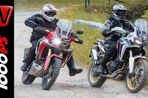 Honda CRF1000L Africa Twin 2016 DCT vs Schaltgetriebe - Offroad Test