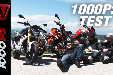 1000PS Test - BMW G 310 R vs. KTM 390 Duke vs. Honda CB 500 F - Einsteiger Nakeds im Vergleich