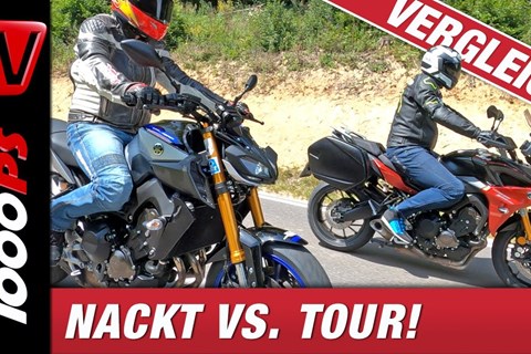 Yamaha Tracer 900 vs MT-09 SP plus Vergleich mit KTM Duke 890 R und Triumph Street Triple RS