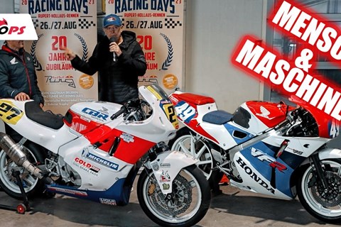 Ikonische Honda Rennmotorräder der 80er und 90er Jahre im Portrait: Honda VFR 400 und CBR 500 F