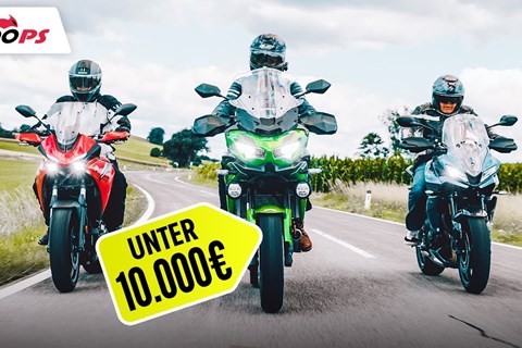 Reisemotorrad unter 10.000 Euro! Kawasaki Versys 650 vs. Triumph Tiger Sport 660 vs. Yamaha Tracer 7