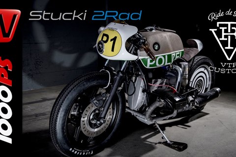 BMW R80 RT Umbau mit Lachgas-Einspritzung inkl. Soundcheck Polizia UNO by VTR Customs - Stucki
