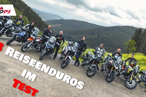 Peinlichkeiten & Überraschungen! Reiseenduro Test DELUXE mit 23 Maschinen - 1000PS Mittagspause LIVE