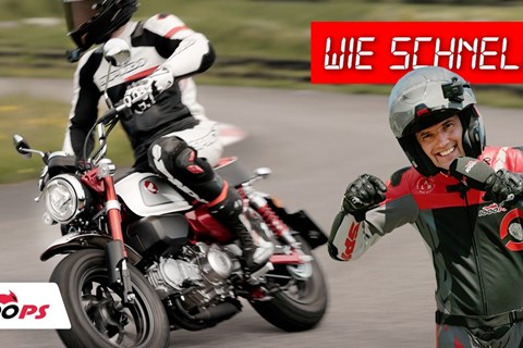 Wie schnell? Honda Monkey Bestzeit auf der 1000PS Teststrecke