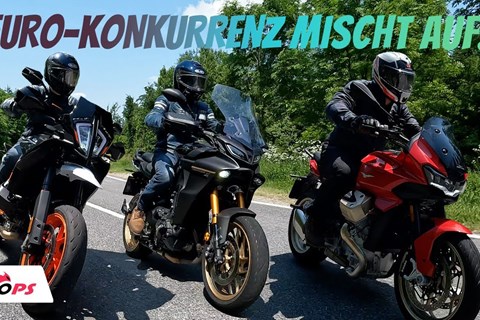 Sporttourer Dreikampf! Moto Guzzi V100 vs. Yamaha Tracer 9 GT vs. KTM 890 SMT Vergleichs-Test 2023