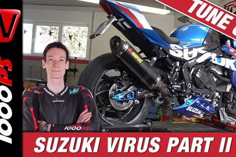 Suzuki GSX-R 1000 Nakedbike Test || Virus TuneUp Teil 2 || Auspuff, Fahrwerk, Bremse, Räder, Optik