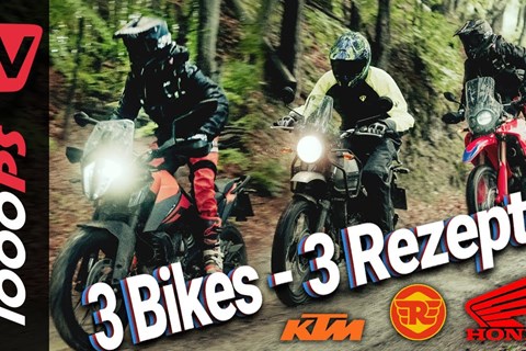 A2-Reiseenduros im Test - KTM 390 Adventure vs Royal Enfield Himalayan vs Honda CRF300 Rally 2021