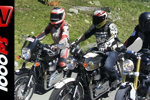 BMW R nineT,Triumph Thruxton, Bonneville - Test in den Alpen | Klassiker Motorräder