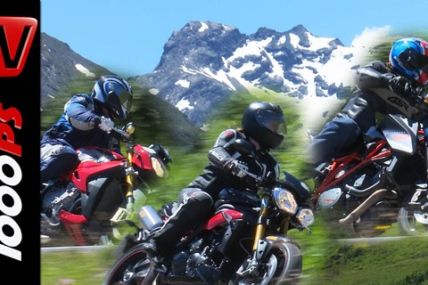 2015 Naked Bike Test Alpen | KTM 1290 Super Duke, Triumph Speed Triple R, BMW S 1000 R