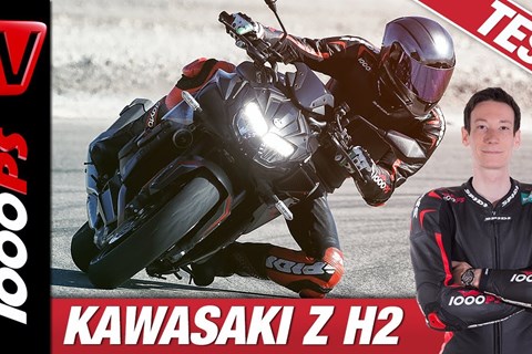 Kawasaki Z H2 im Test auf Rennstrecke & im Highspeed Oval. Kompressor Highspeed Power!