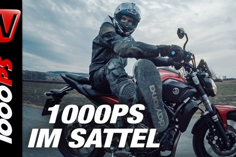 1000PS im Sattel - Yamaha MT-07 Tuning - Neues Fahrwerk, neuer Auspuff, neue Teile