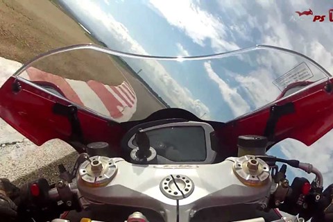 MV Agusta F4RR onboard video at Racetrack Alcarraz