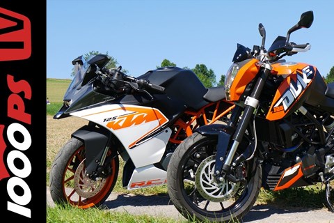 KTM RC 125 gegen Duke 125 Test Vergleich - Krieg der Zwerge