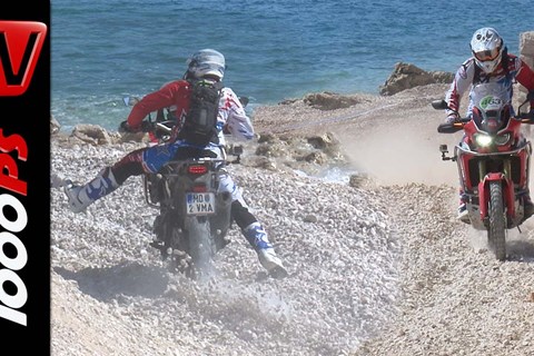 Honda Africa Twin 2016 - Irres Strand Rennen - Tiefer Schotter | Krka Enduro Raid