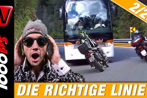 Die richtige Linie auf der Landstraße mit dem Motorrad - Motorrad fahren lernen 2/20