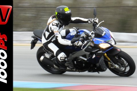 Aprilia Tuono V4 1100 RR Tracktest mit Stefanie Menzel | Fahreindruck, Leistung, Onboard