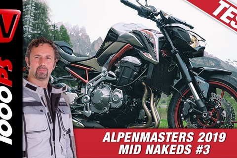 Kawasaki Z900 im Alpenmasters Test - Vergleich - Naked Bike Mittelklasse 3/4