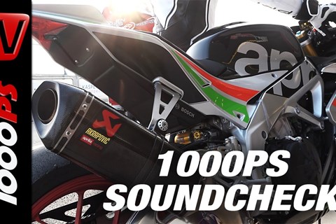 1000PS Soundcheck - Aprilia RSV4 RF 2017 - Standard Exhaust vs Akrapovic - Drive by
